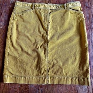 Yellow corduroy skirt